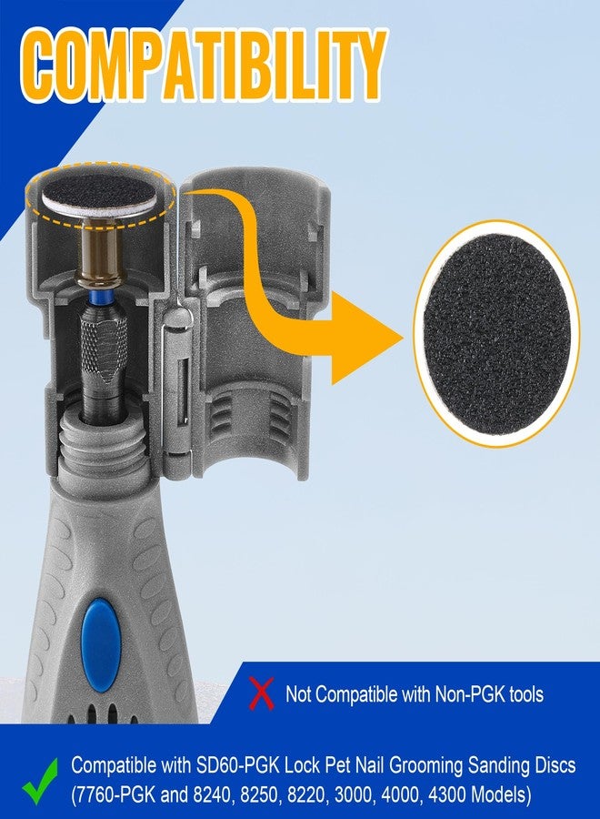 Feekoon 20Pcs Compatible with Dremel SD60-PGK EZ Lock Pet Nail Grooming Sanding Discs, which Compatible with Dremel 7760-PGK and 8240, 8250, 8220, 3000, 4000, 4300 Models Rotary Tools - Image 2